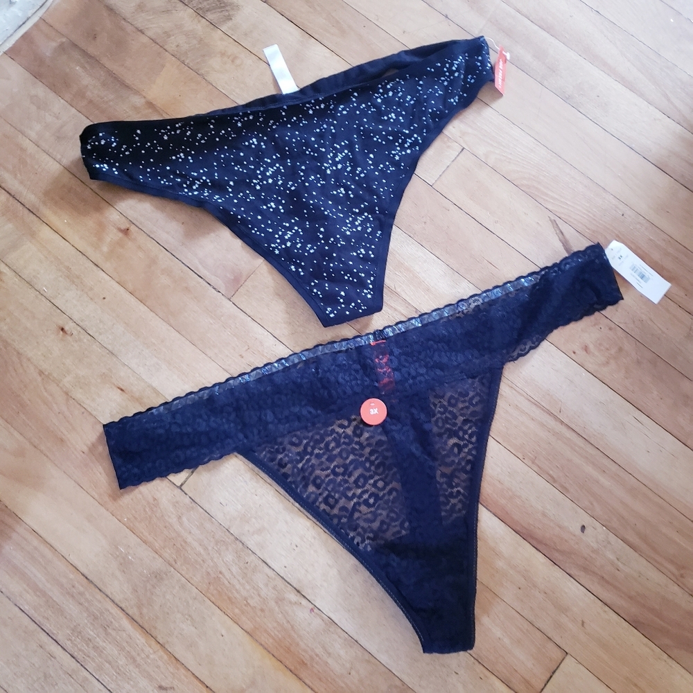 JOE FRESH NWT Thong Panties - Lace & Cotton - 3X Bundle